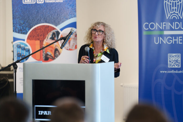 Silvia Merighi at the podium, Budapest 2025